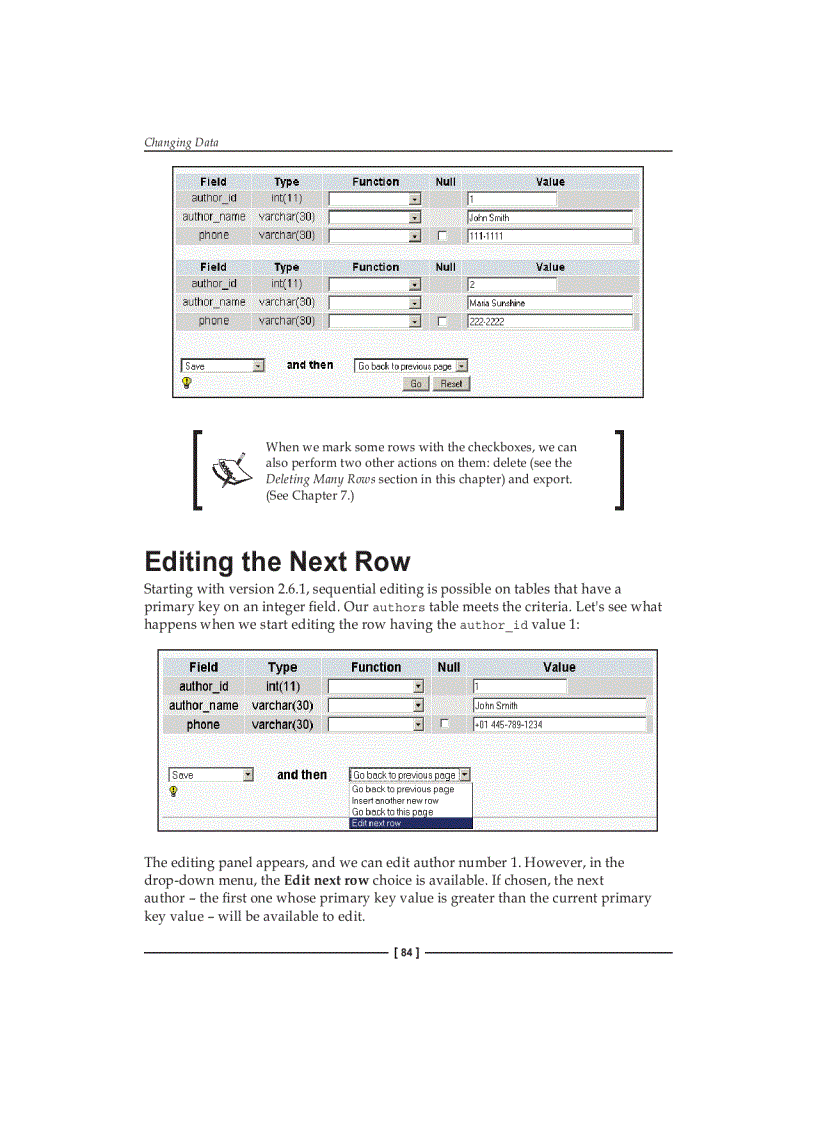 image for page Changing Data