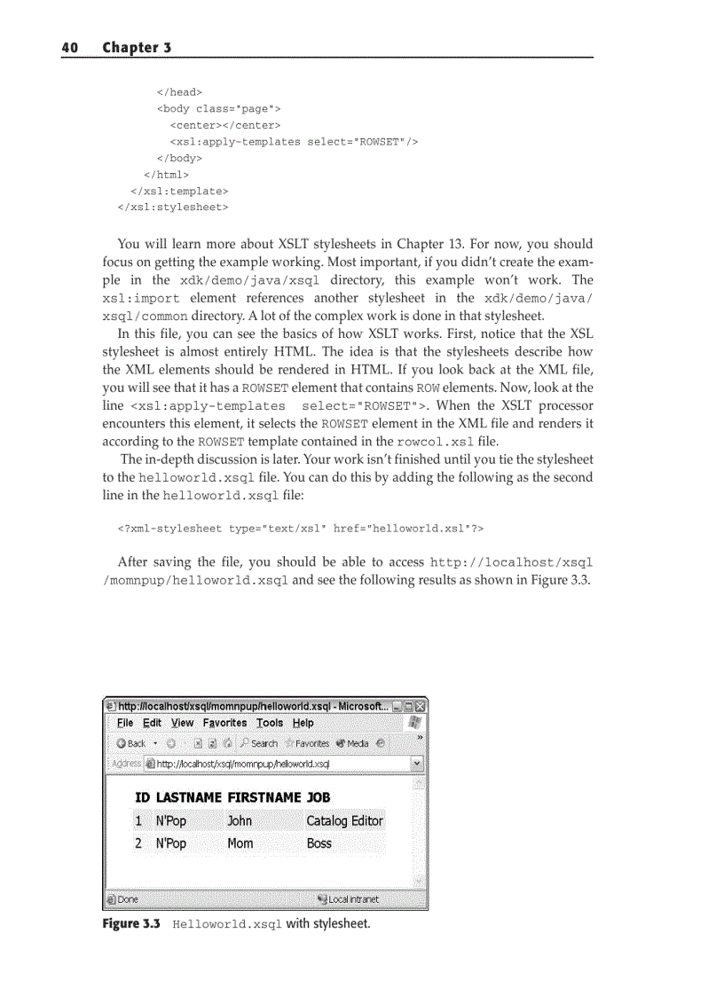 image for page Hello XSQL