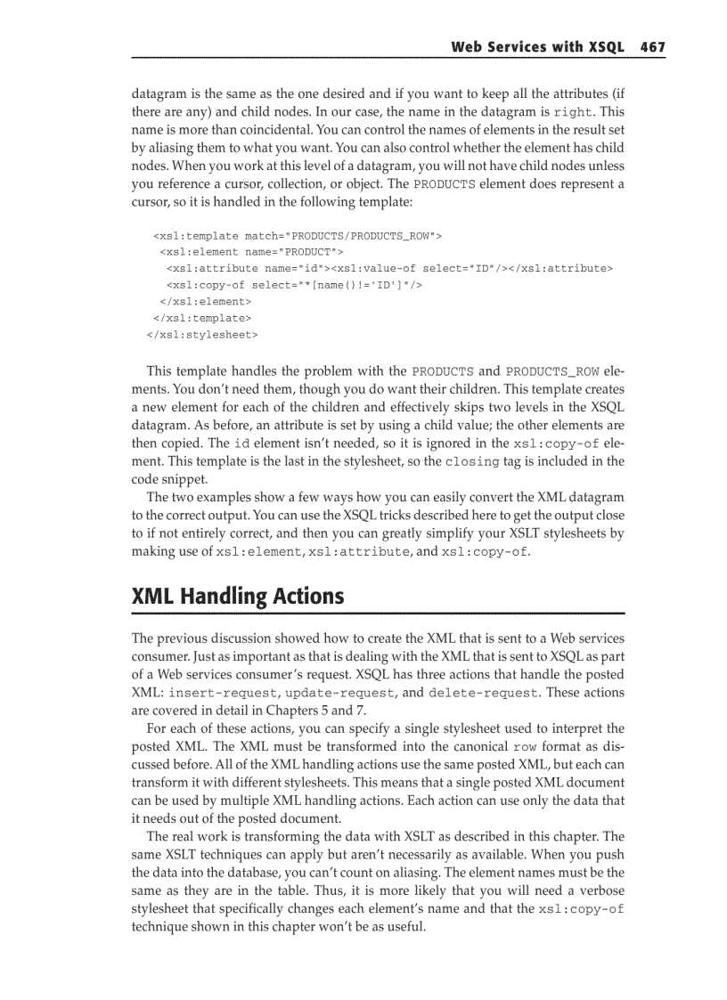 image for page Web Services with XSQL