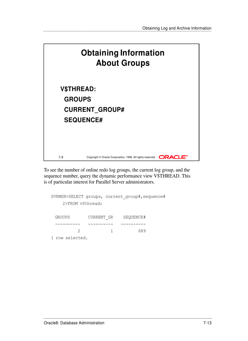 image for page LGWR Log Switches and Checkpoints