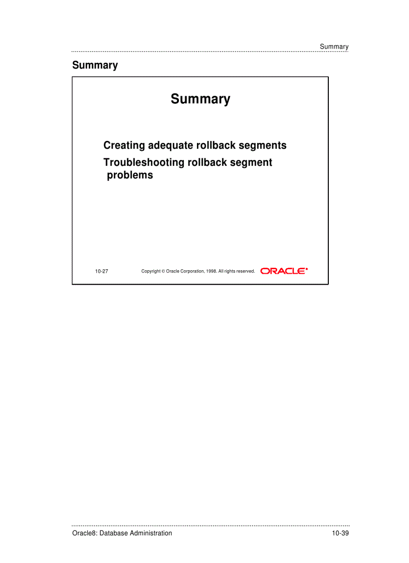 image for page Obtaining Rollback Segment Information