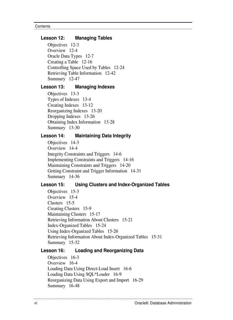 image for page Managing Indexes