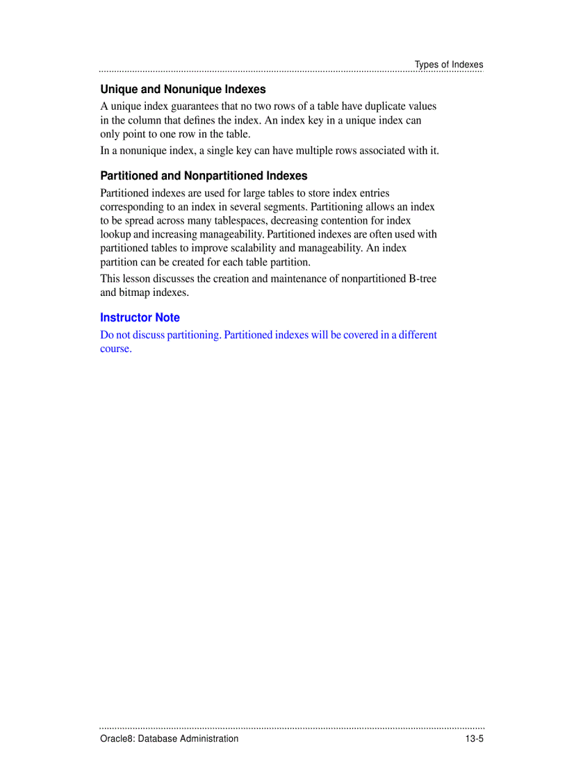 image for page Managing Indexes