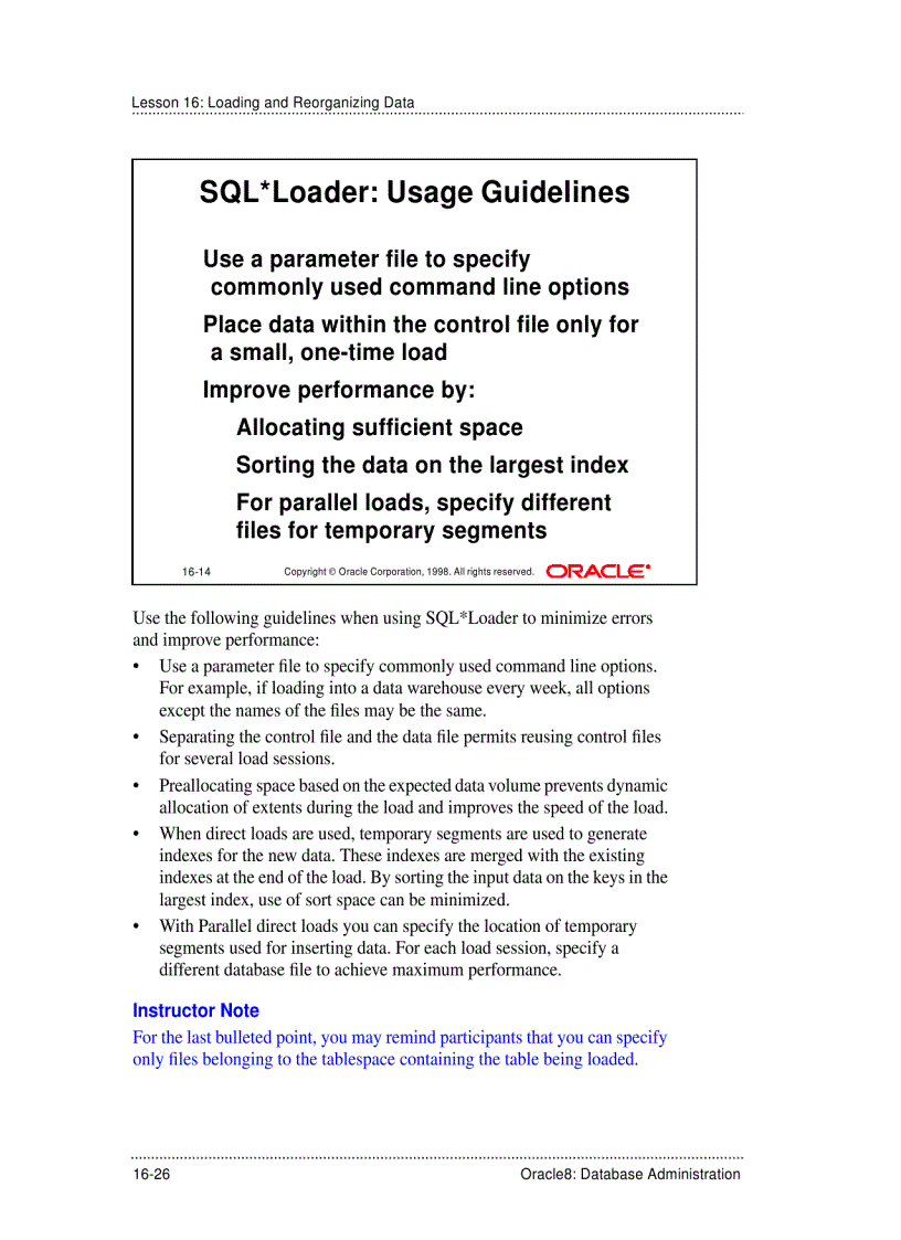 image for page Loading Data Using SQL Loader