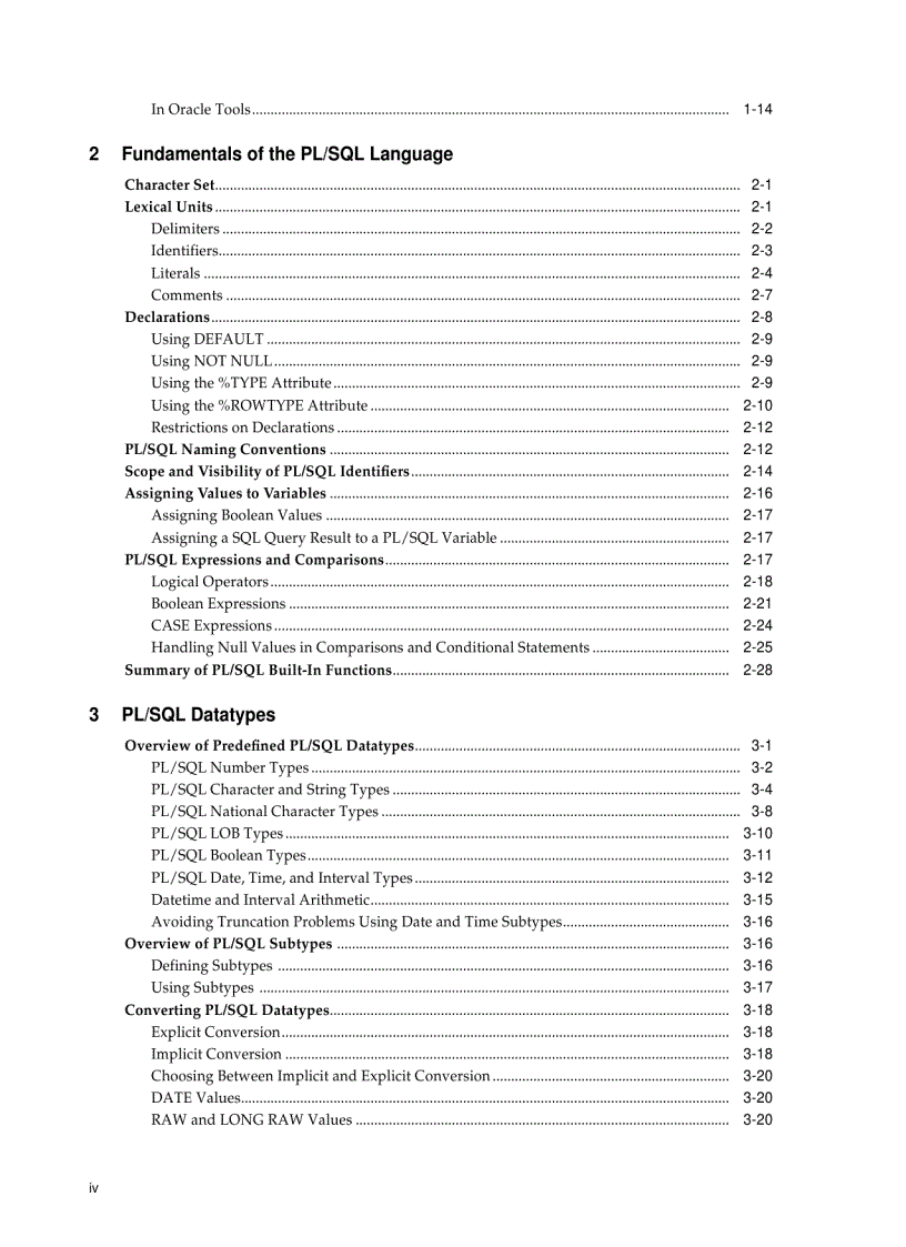 image for page PL SQL User s Guide and Reference