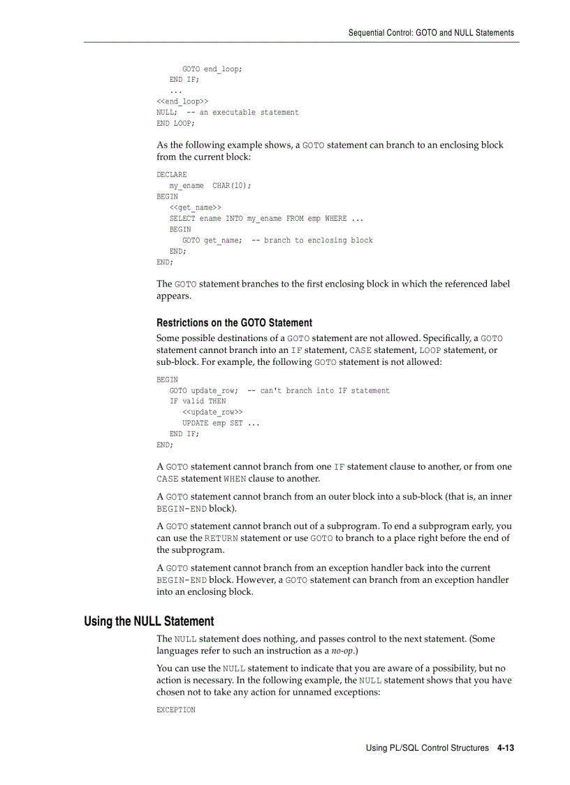 image for page Controlling Loop Iterations LOOP and EXIT Statements