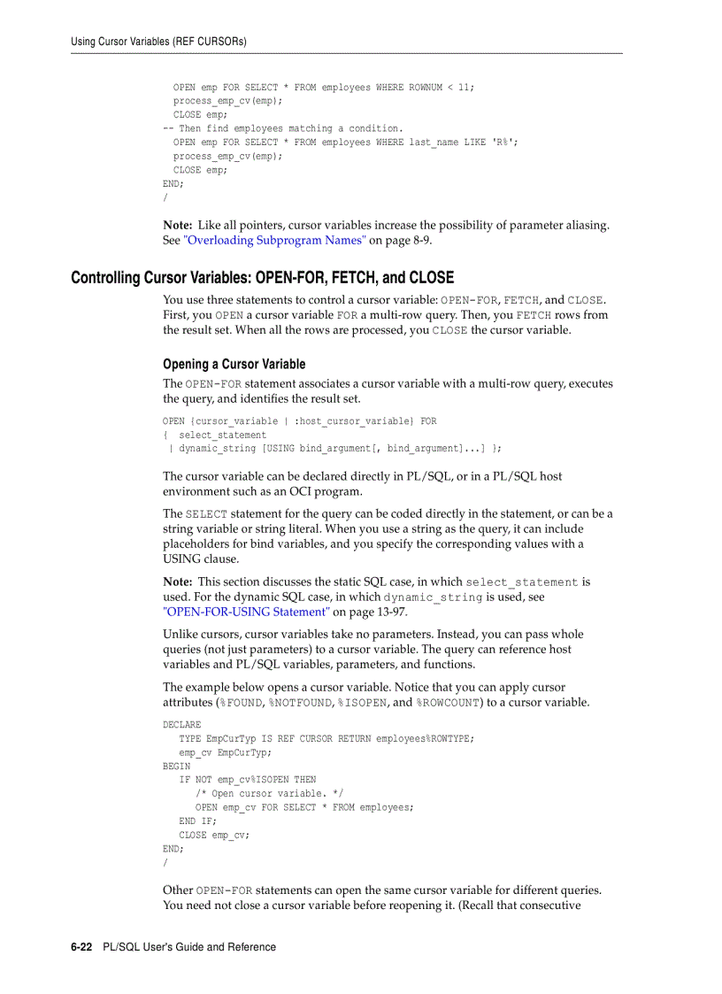 image for page Issuing Queries from PL SQL
