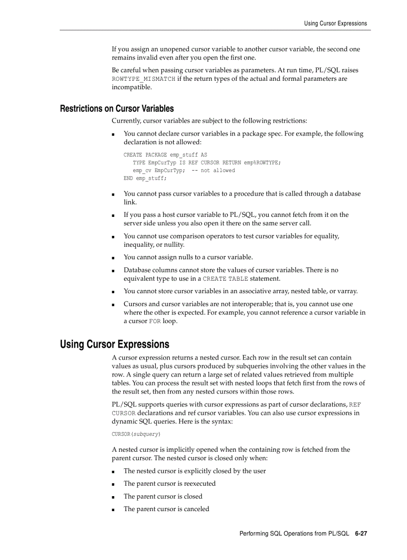 image for page Issuing Queries from PL SQL