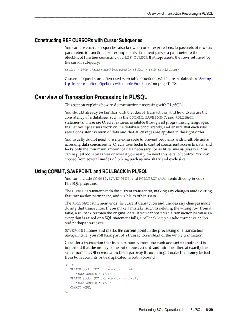 image for page Issuing Queries from PL SQL