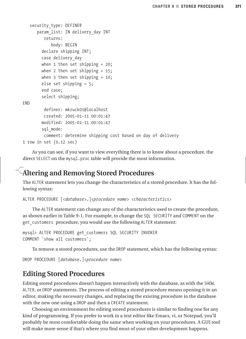 image for page Stored Procedures in MySQL