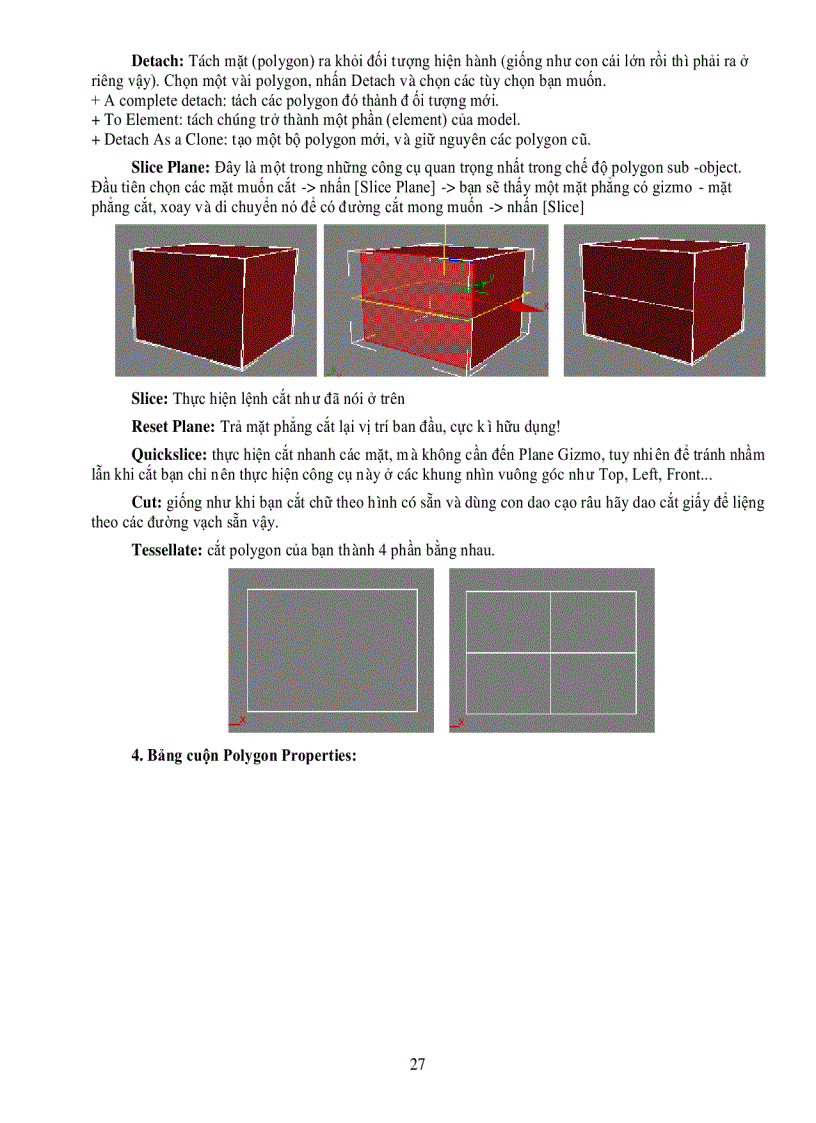 image for page CHẾ ĐỘ EDGE SUB OBJECT hiệu chỉnh đối tượng con ở chế độ cạnh