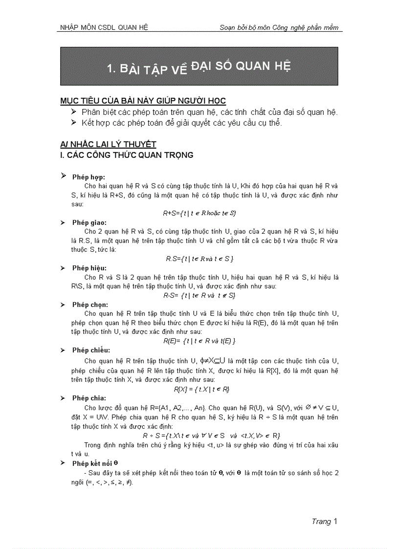 image for page Bài tập về đại số quan hệ
