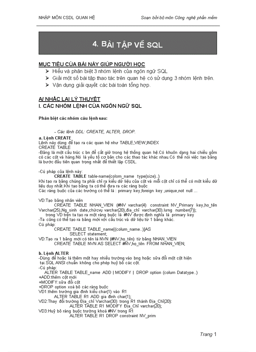 image for page Bài tập về sql