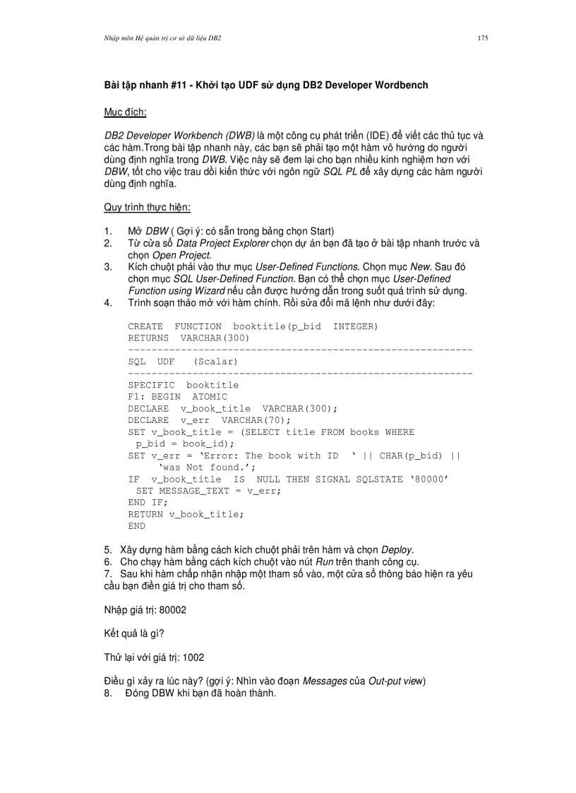 image for page Nhập môn hệ quản trị cơ sở dữ liệu db2