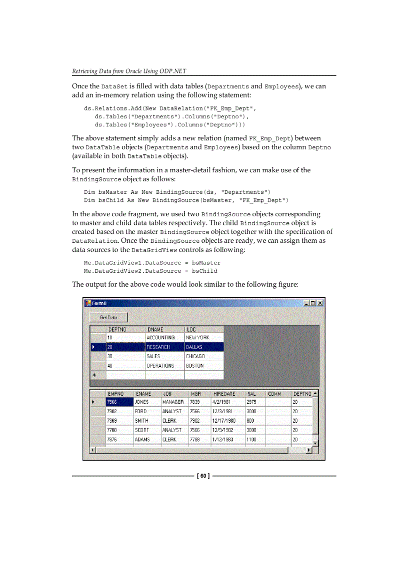 image for page Retrieving Data from Oracle Using ODP NET