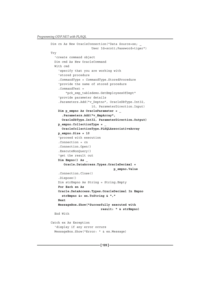 image for page Programming ODP NET with PL SQL