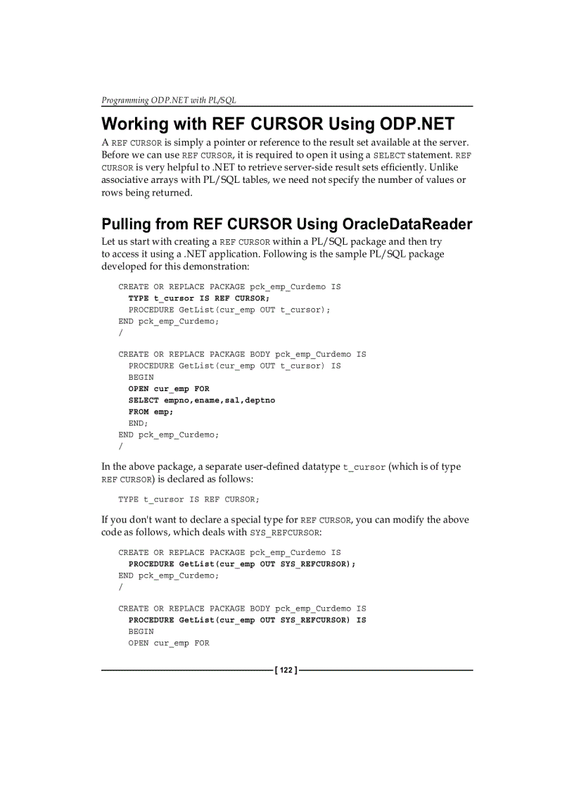 image for page Programming ODP NET with PL SQL