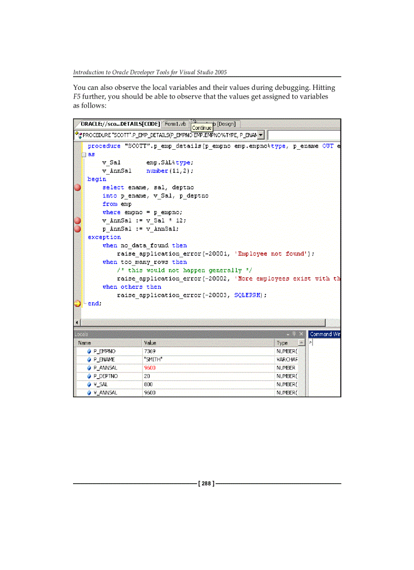 image for page Introduction to Oracle Developer Tools for Visual Studio 2005