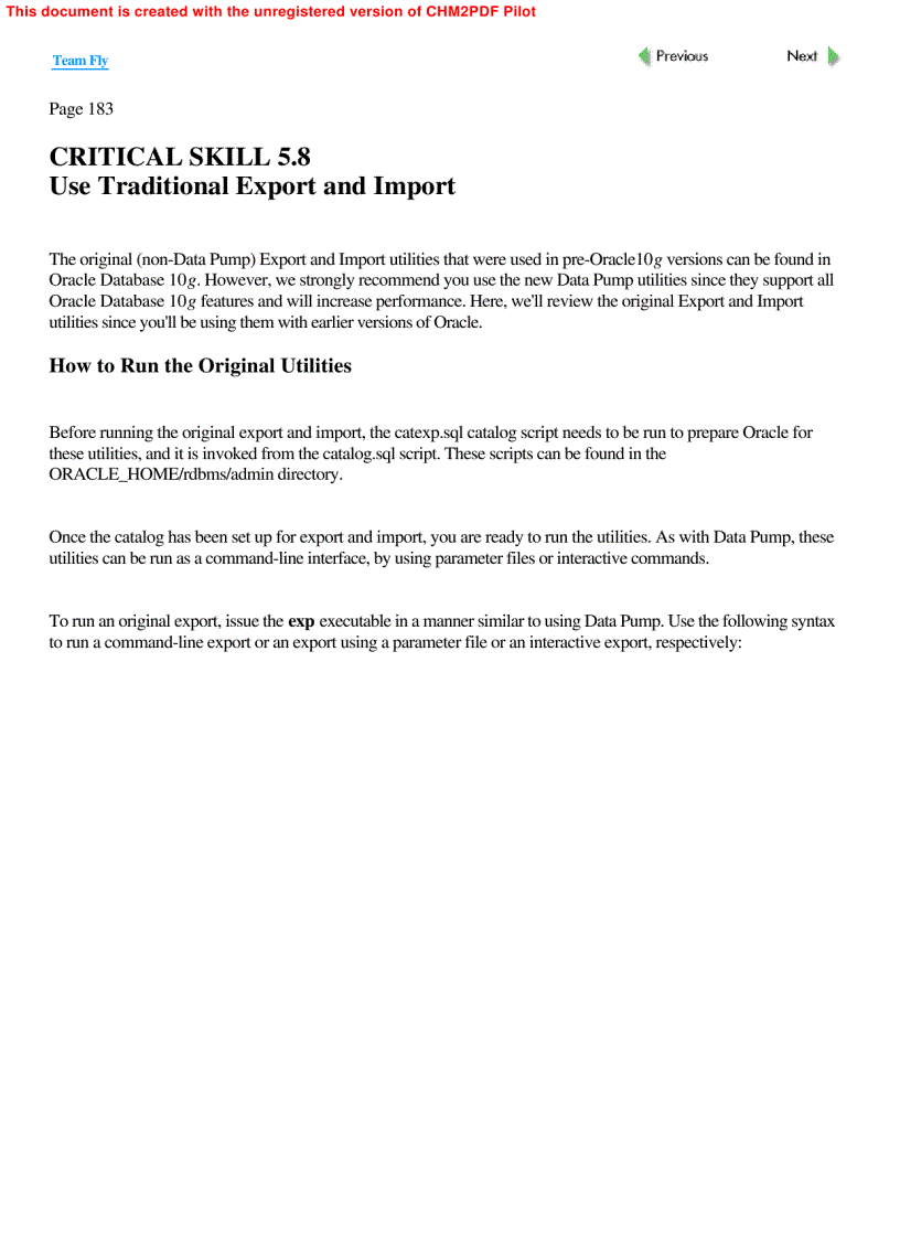 image for page Backup and Recovery