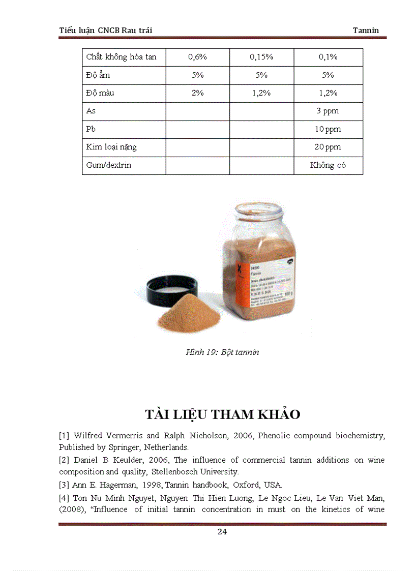 image for page Tổng quan về tannin và công nghệ sản xuất