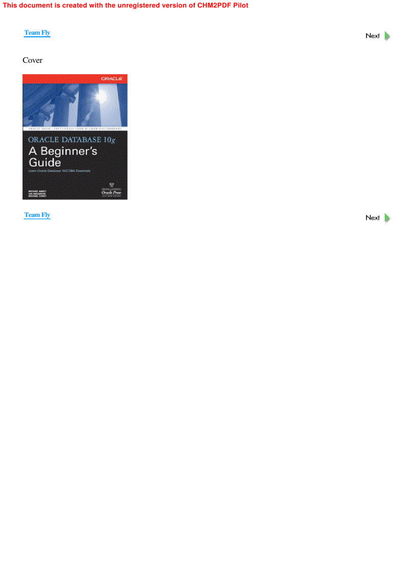image for page Oracle Database 10g A Beginner s Guide