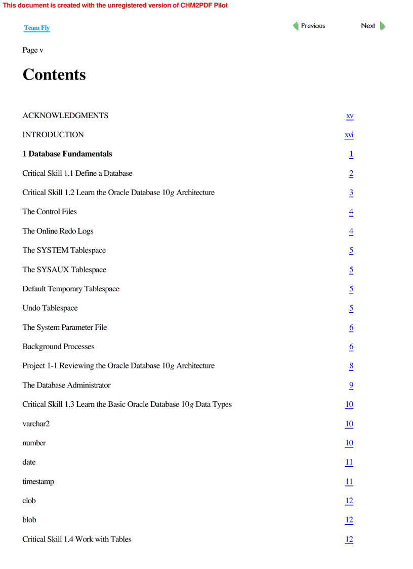image for page Oracle Database 10g A Beginner s Guide