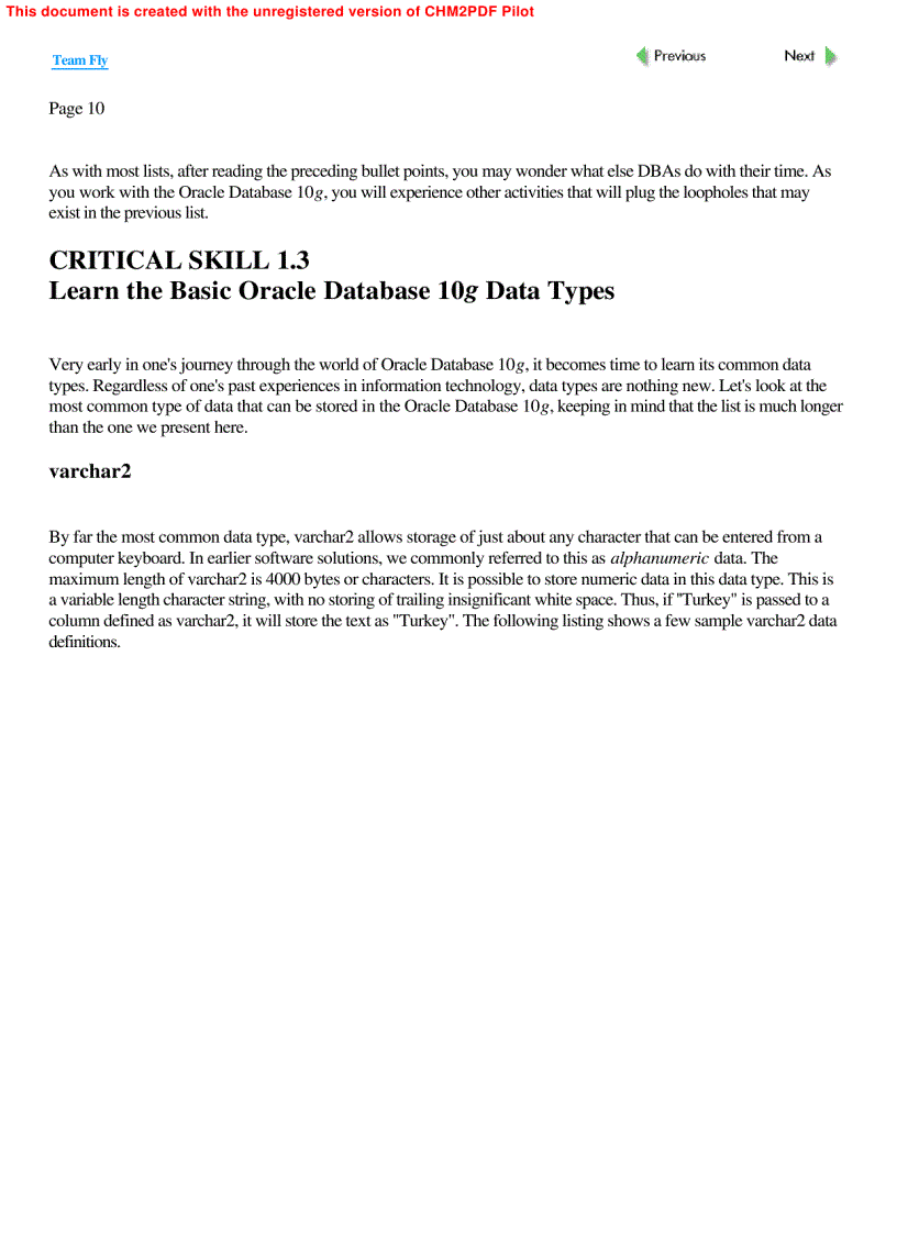 image for page Oracle Database 10g A Beginner s Guide