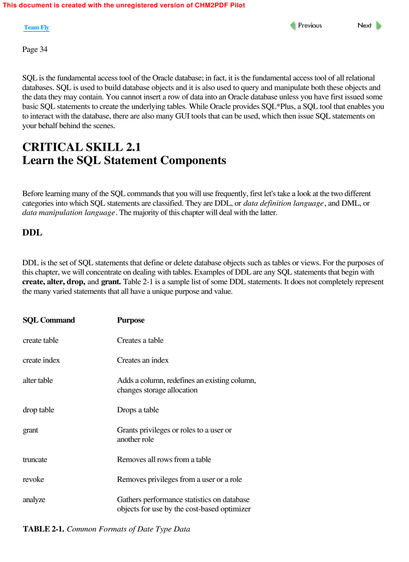 image for page SQL Structured Query Language