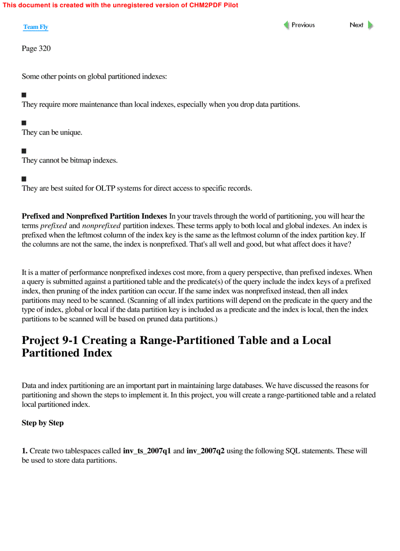 image for page Large Database Features