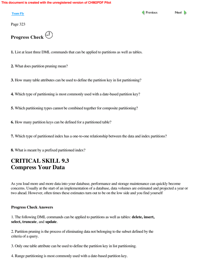 image for page Large Database Features