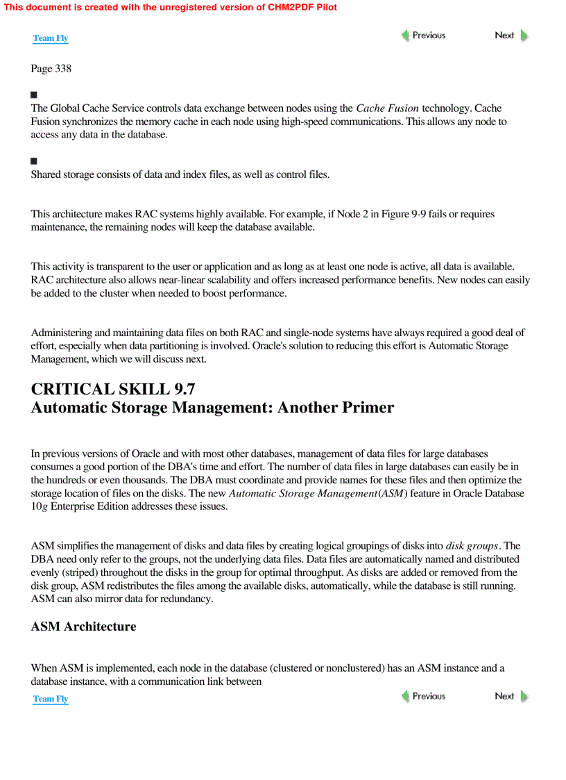 image for page Large Database Features