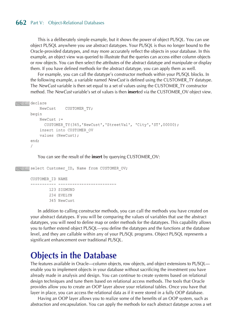 image for page Object Relational Databases