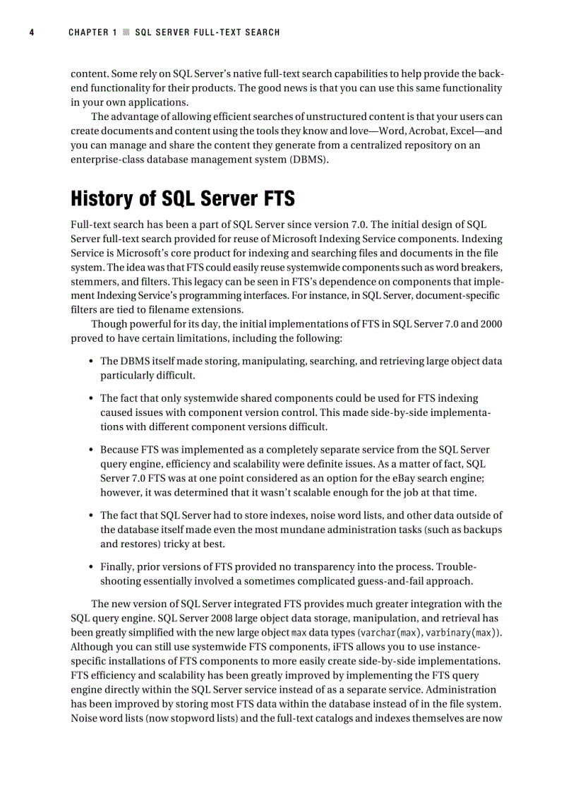 image for page Pro Full Text Search in SQL Server 2008