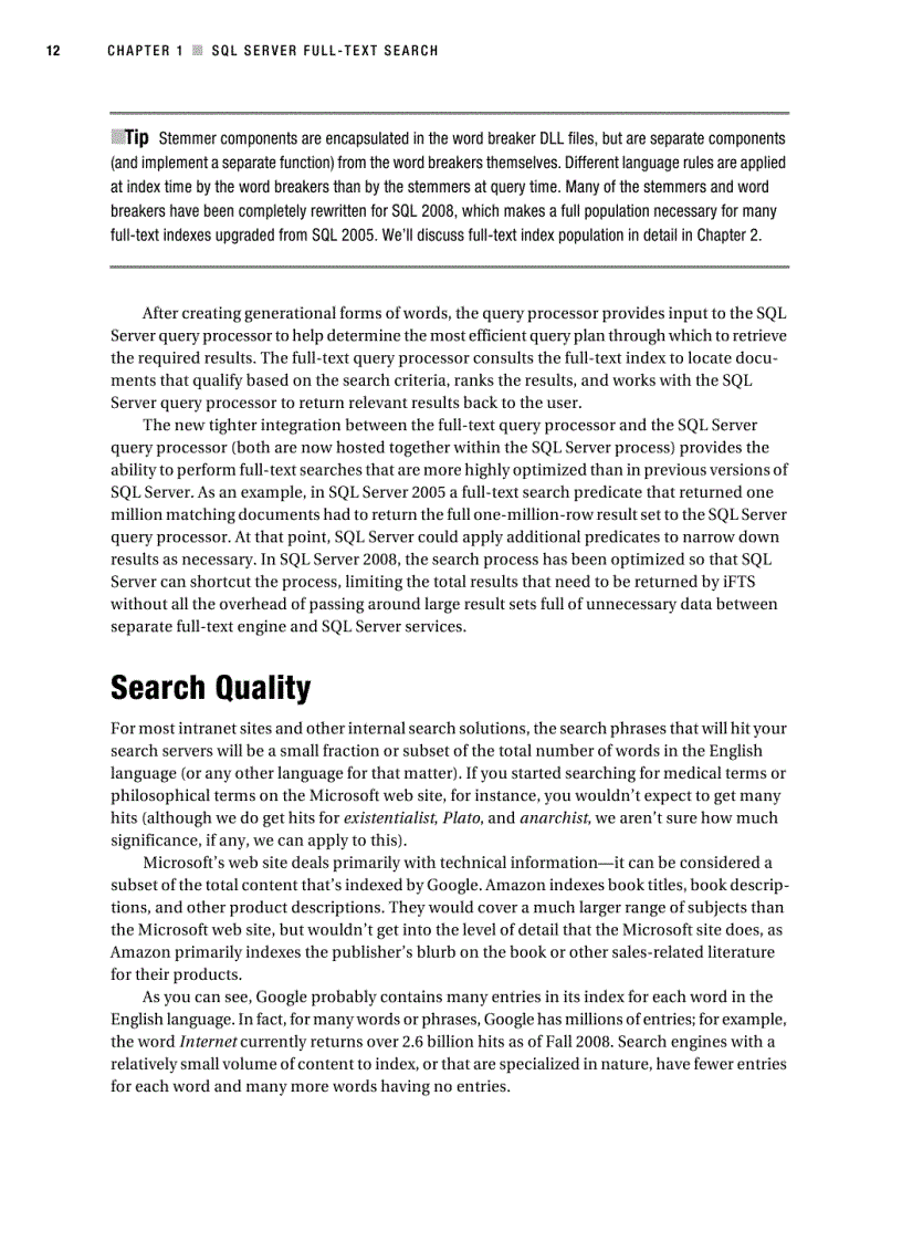 image for page Pro Full Text Search in SQL Server 2008