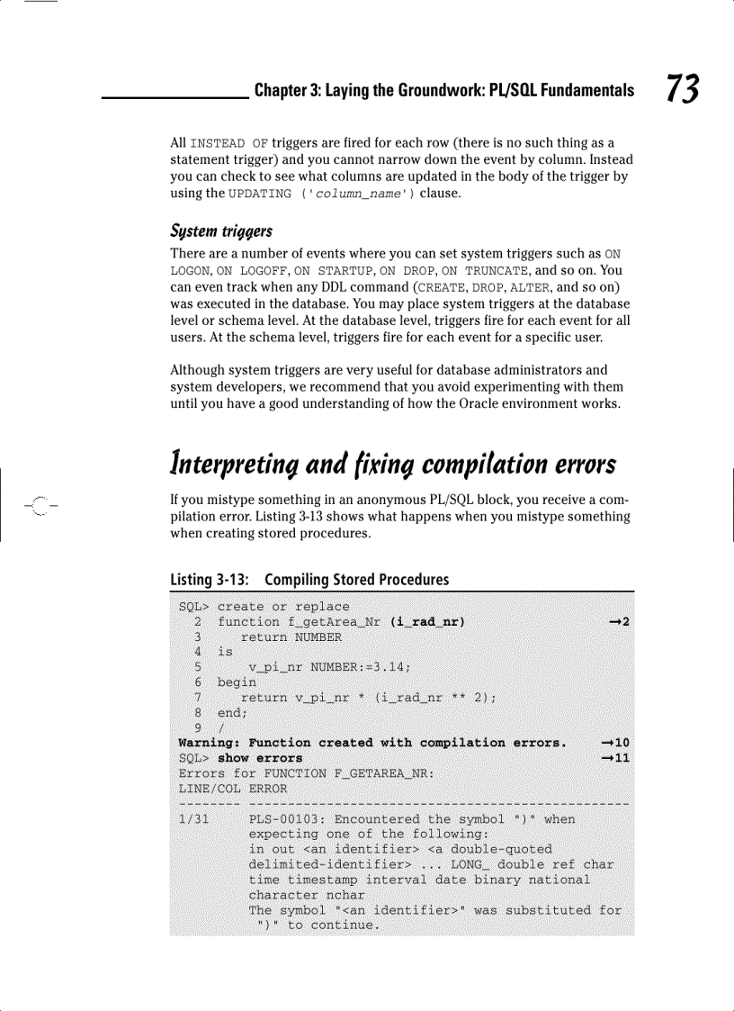 image for page Getting Started with PL SQL