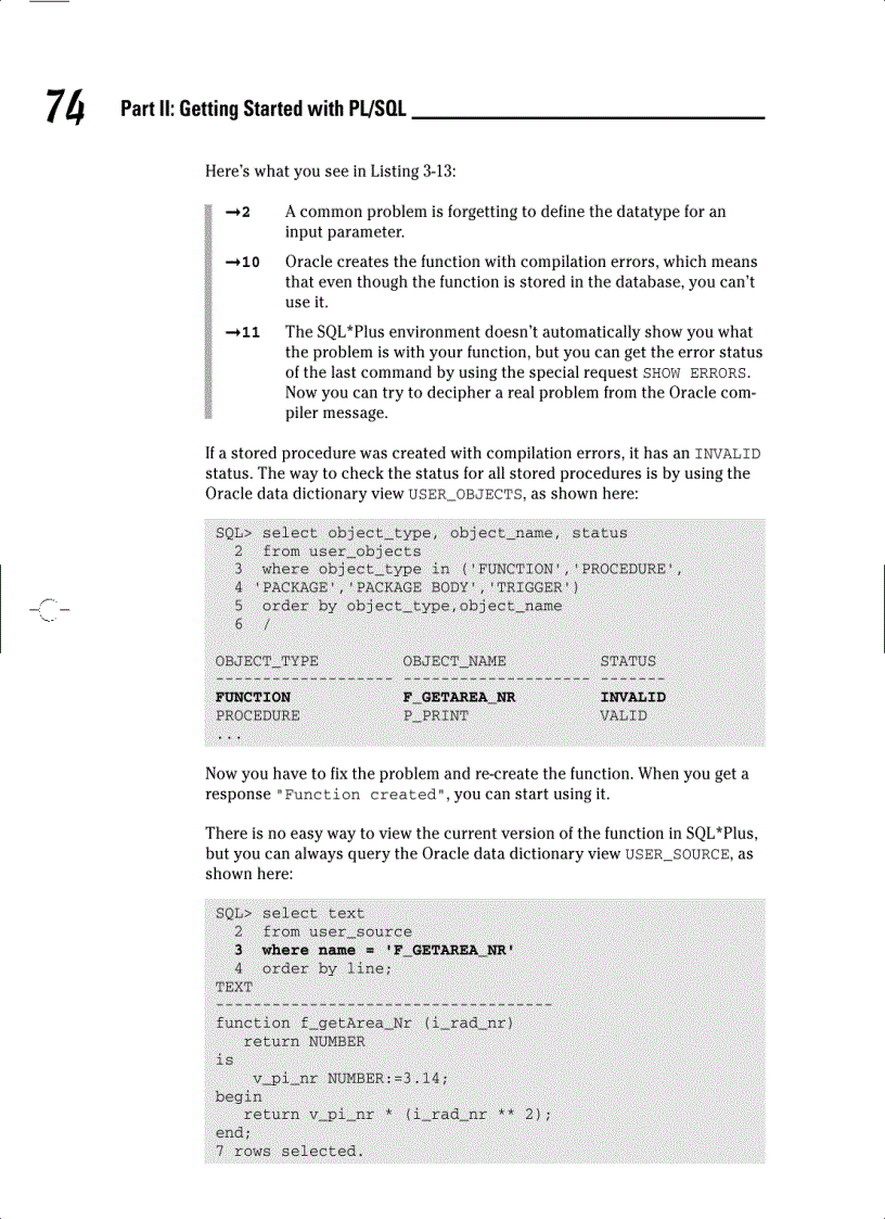 image for page Getting Started with PL SQL