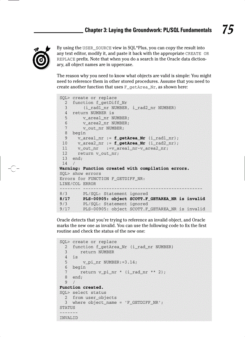 image for page Getting Started with PL SQL