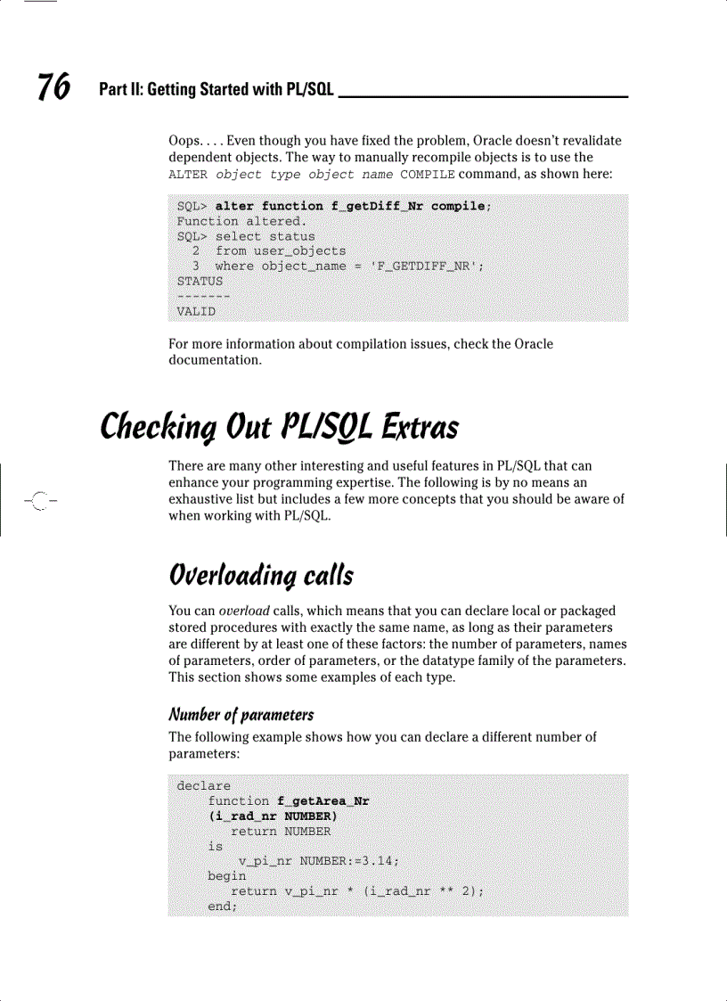 image for page Getting Started with PL SQL
