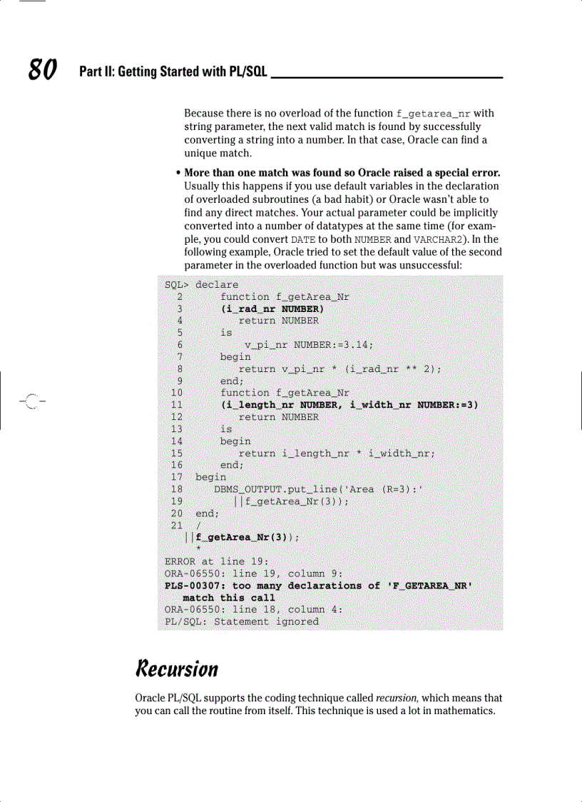 image for page Getting Started with PL SQL