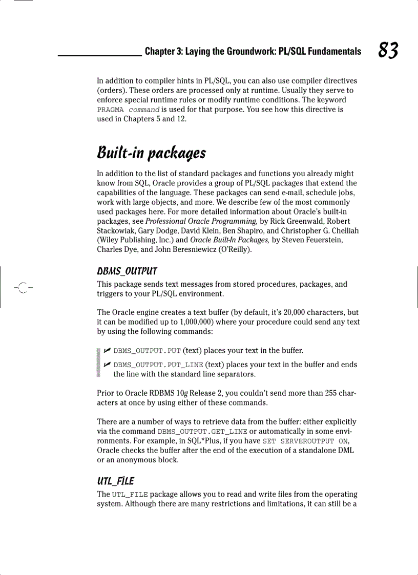 image for page Getting Started with PL SQL