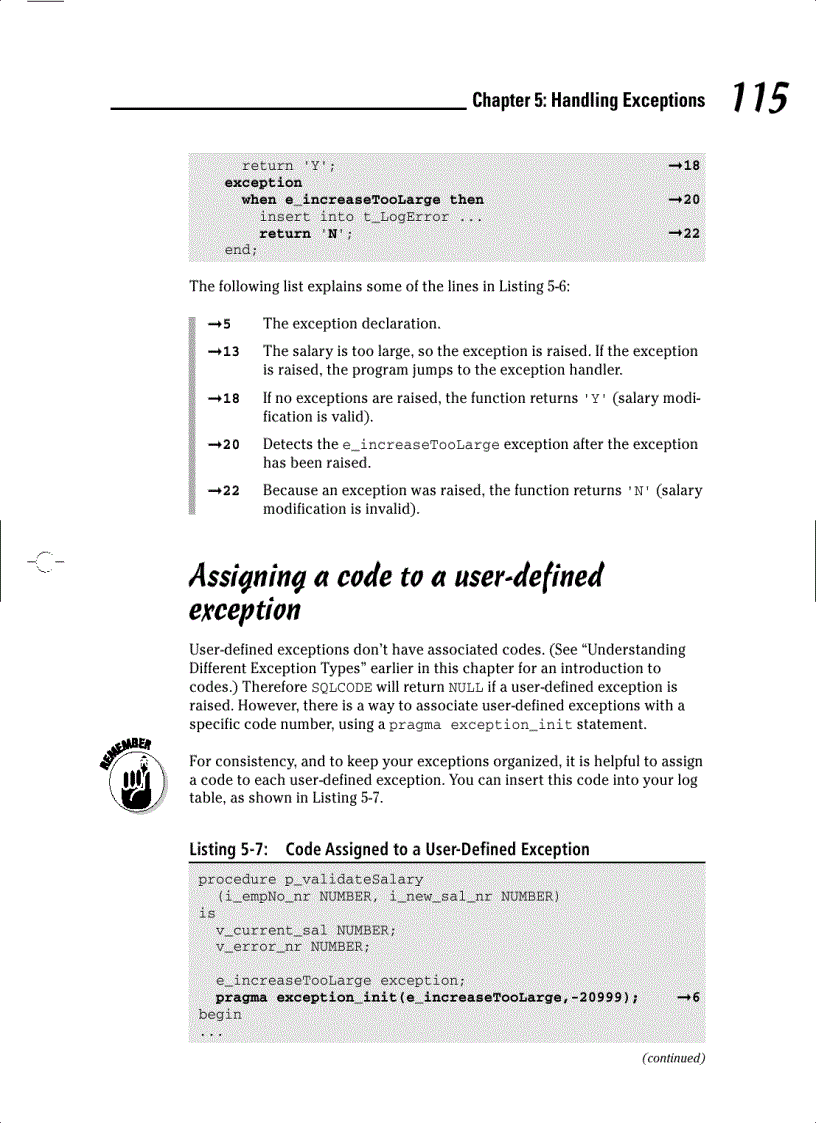 image for page Adding User Defined Exceptions