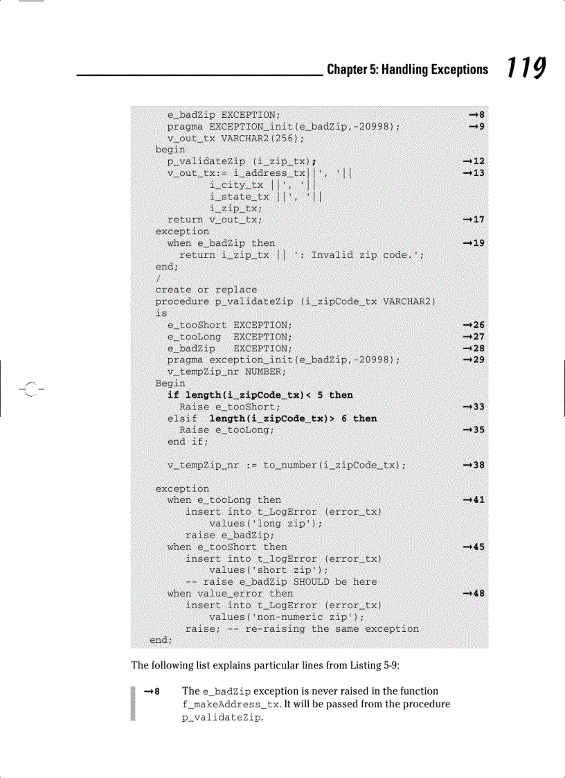 image for page Adding User Defined Exceptions