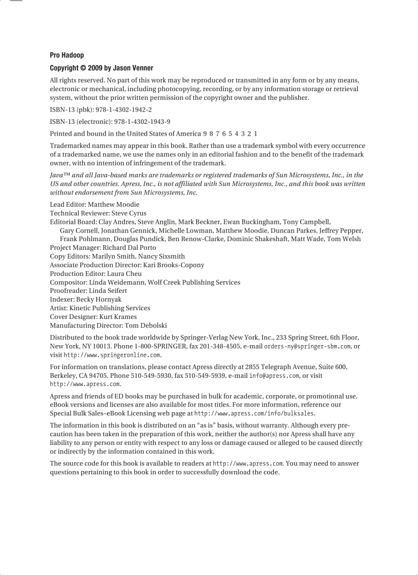 image for page Pro Hadoop