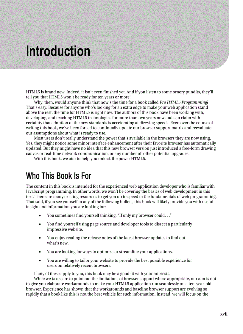 image for page Pro HTML5 Programming Powerful APIs for Richer Internet Application Development