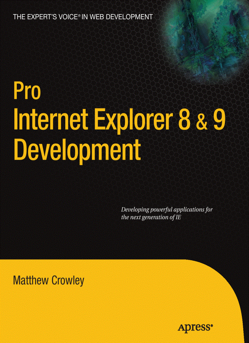 image for page Pro Internet Explorer 8 9 Development