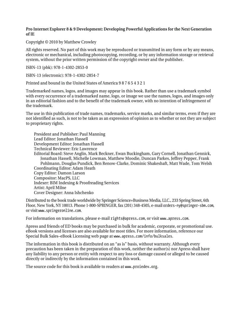 image for page Pro Internet Explorer 8 9 Development