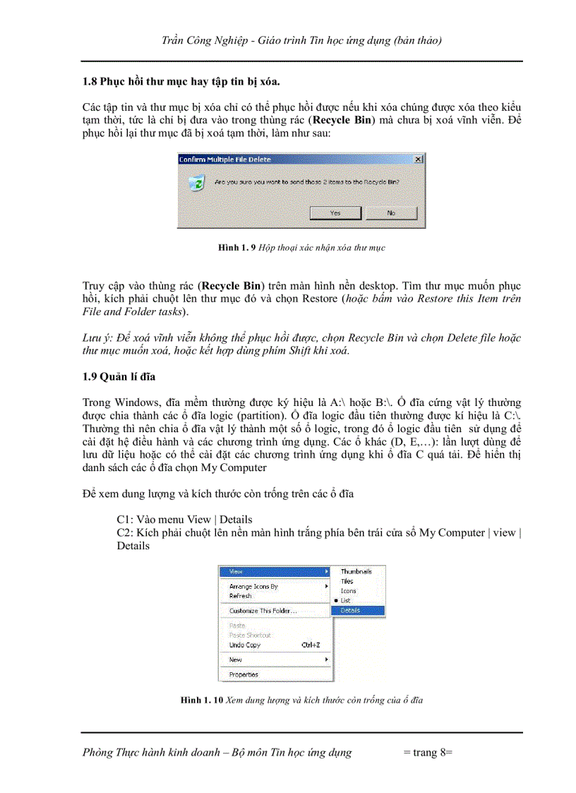 image for page Tin Học ứng dụng và lý thuyết photoshop