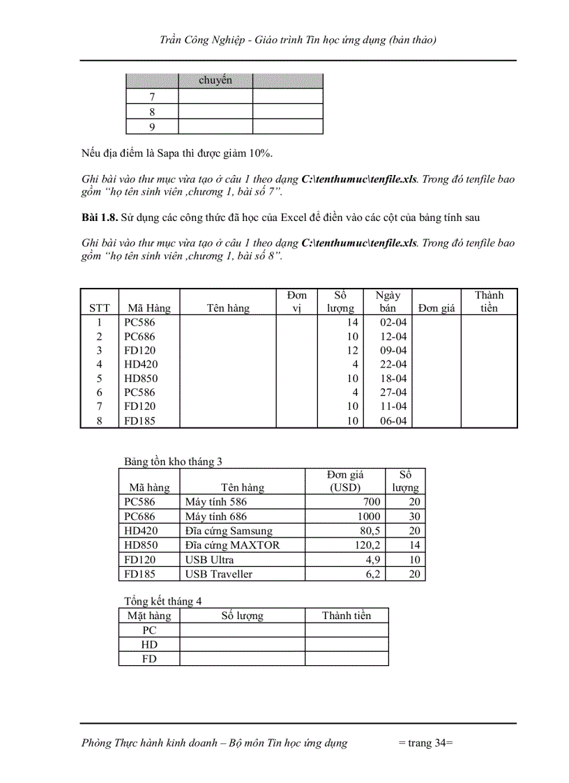image for page Tin Học ứng dụng và lý thuyết photoshop
