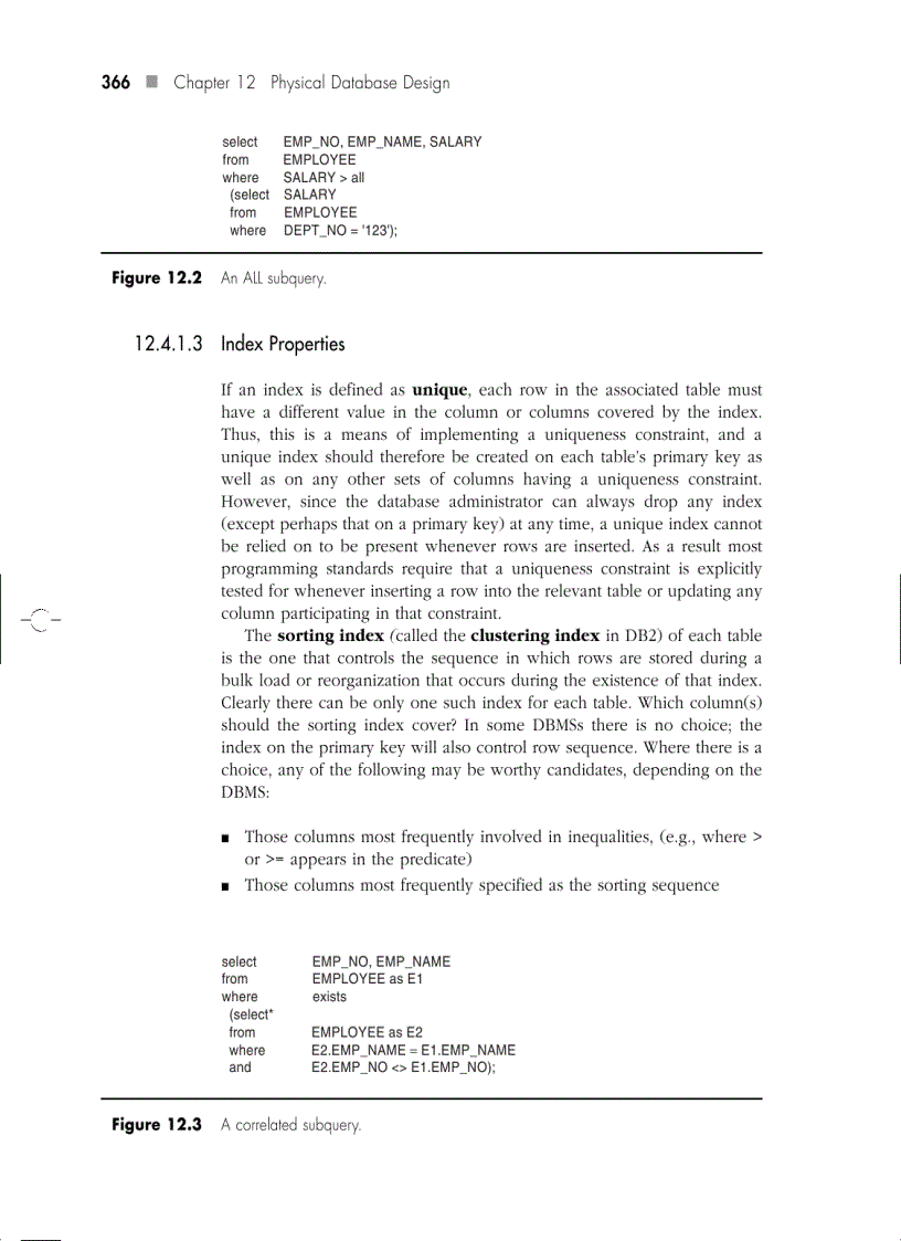 image for page Physical Database Design