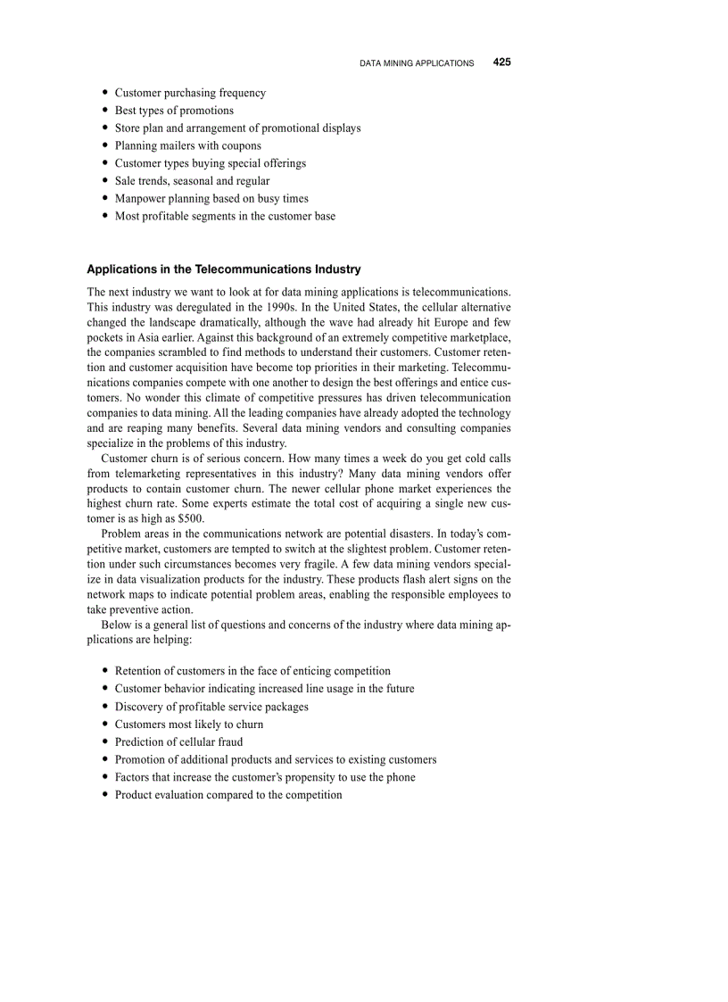 image for page Major data mining techniques